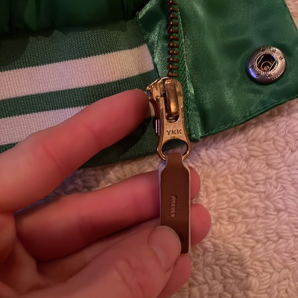 Mini rodini Emerald Green Satin Baseball Jacket Size 6-7 yr - Picture 11 of 11